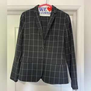 Banana Republic Black Windowpane Check Suit - Like New